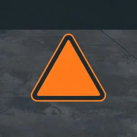 Illustration of a temporary works caution marker