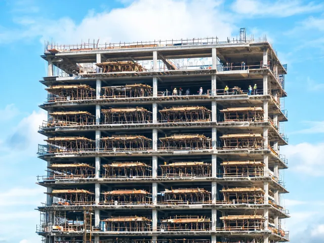Residential tower slab formwork